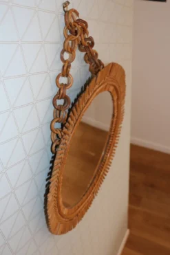 Miroir rotin soleil 530mm