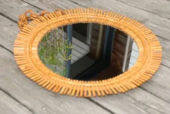Miroir rotin soleil 530mm