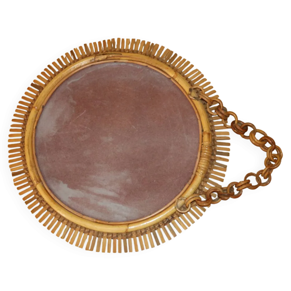 Miroir rotin soleil 530mm