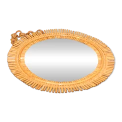Miroir rotin soleil 530mm