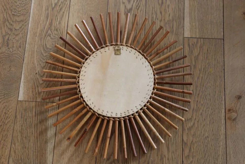 Miroir rotin soleil 400mm