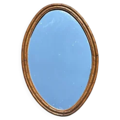 Miroir rotin vintage