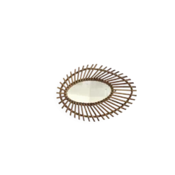 Miroir rotin vintage