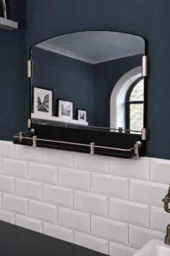 Miroir rétro de salle de bain, années 1930-40