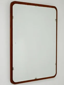 Miroir scandinave avec cadre en teck