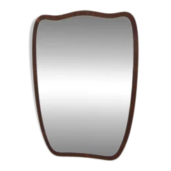Miroir scandinave en acajou, Eriksmåla Glas, Suède, 1950, 73x54cm