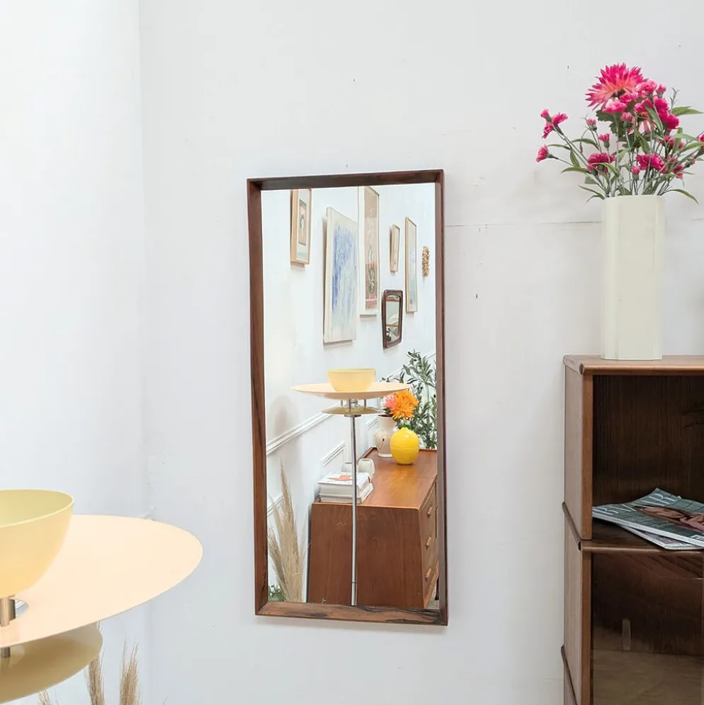 Miroir scandinave en palissandre
