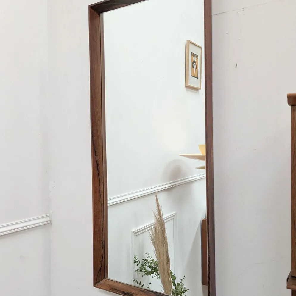 Miroir scandinave en palissandre