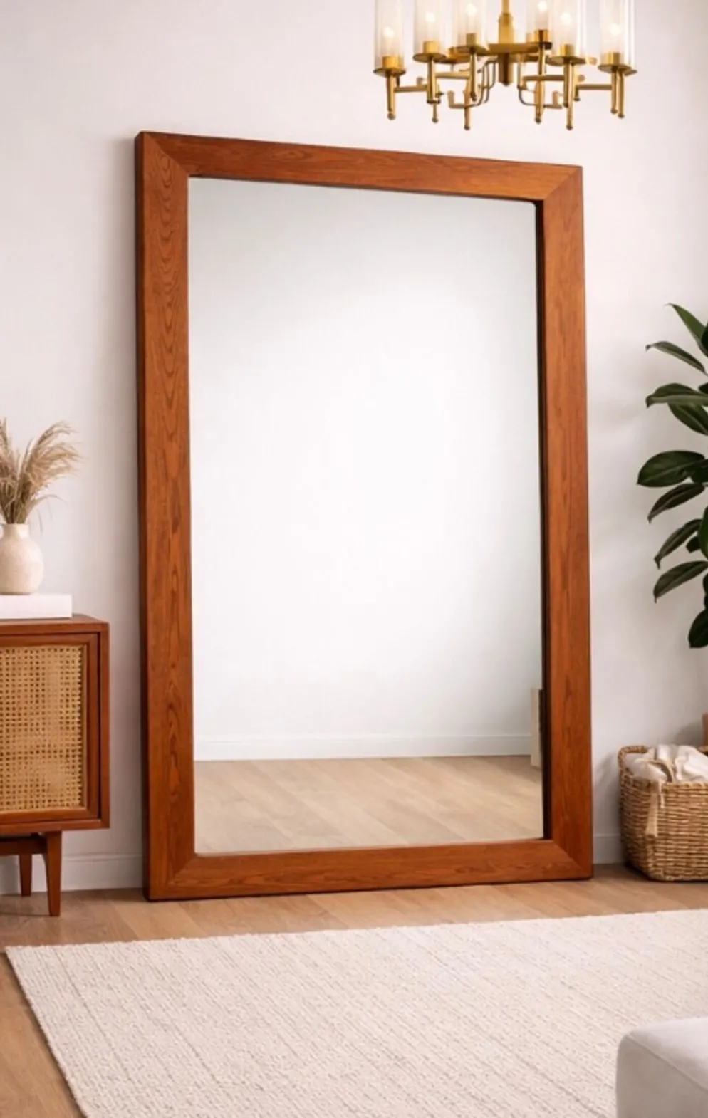 Miroir scandinave en teck