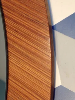 Miroir scandinave en teck Ø 65cm