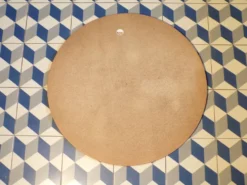 Miroir scandinave en teck Ø 65cm