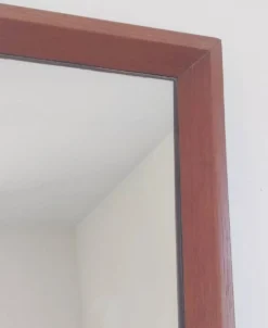 Miroir scandinave en teck , forme trapézoïdale