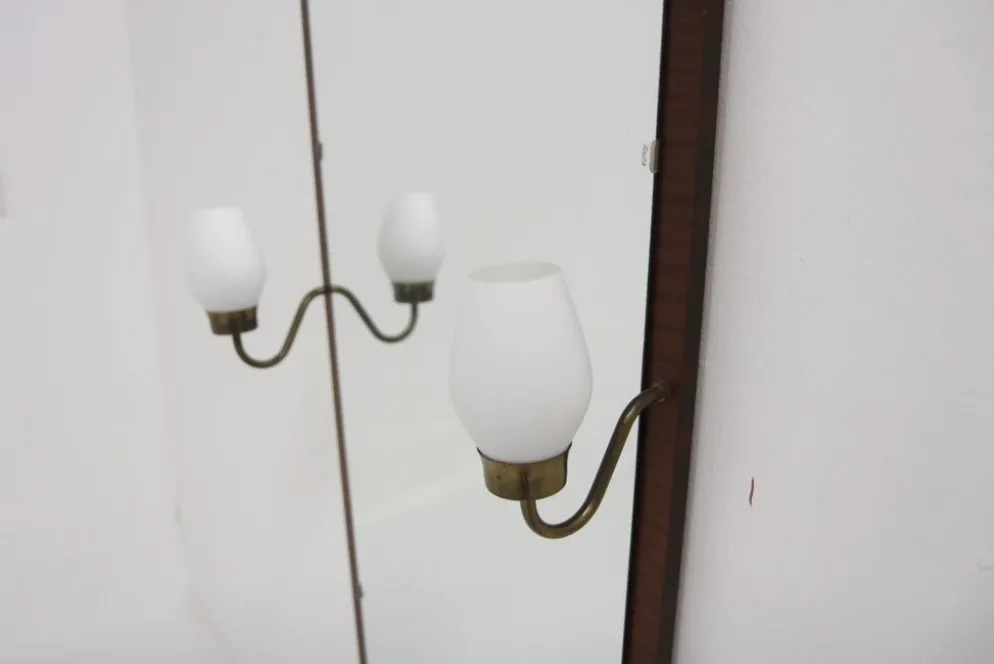 Miroir scandinave en teck "GT 7239" Glas & Trä, 105x55cm, Suède, 1950