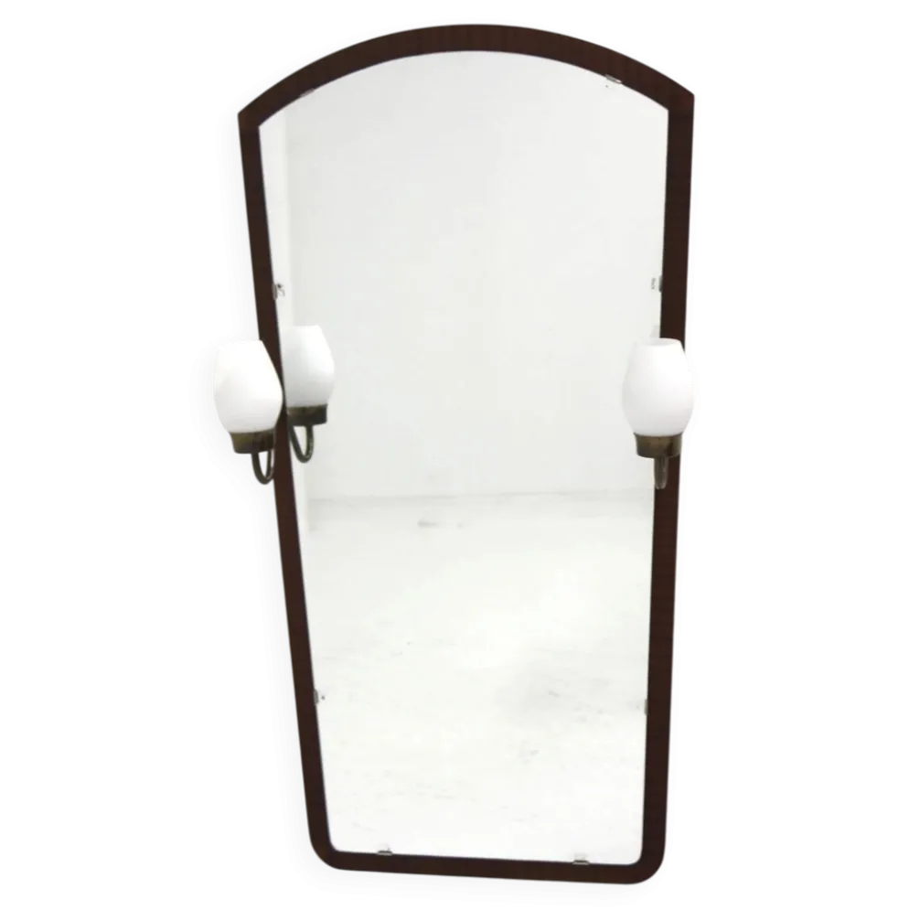 Miroir scandinave en teck "GT 7239" Glas & Trä, 105x55cm, Suède, 1950