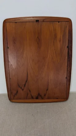 Miroir scandinave en teck massif, Danemark vers 1970