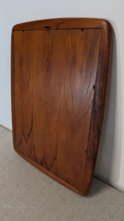 Miroir scandinave en teck massif, Danemark vers 1970