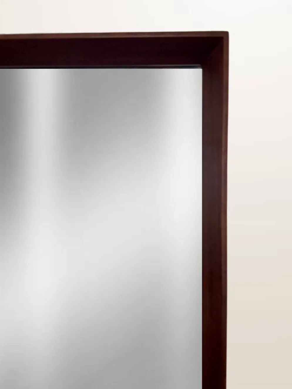 Miroir scandinave en teck — 123 x 32 cm