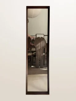 Miroir scandinave en teck — 123 x 32 cm
