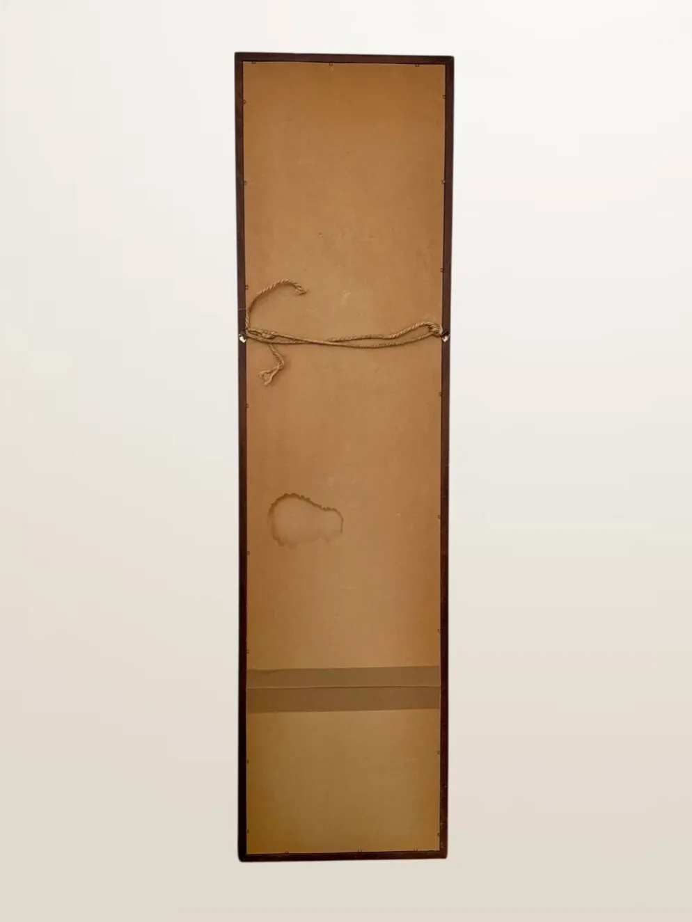 Miroir scandinave en teck — 123 x 32 cm
