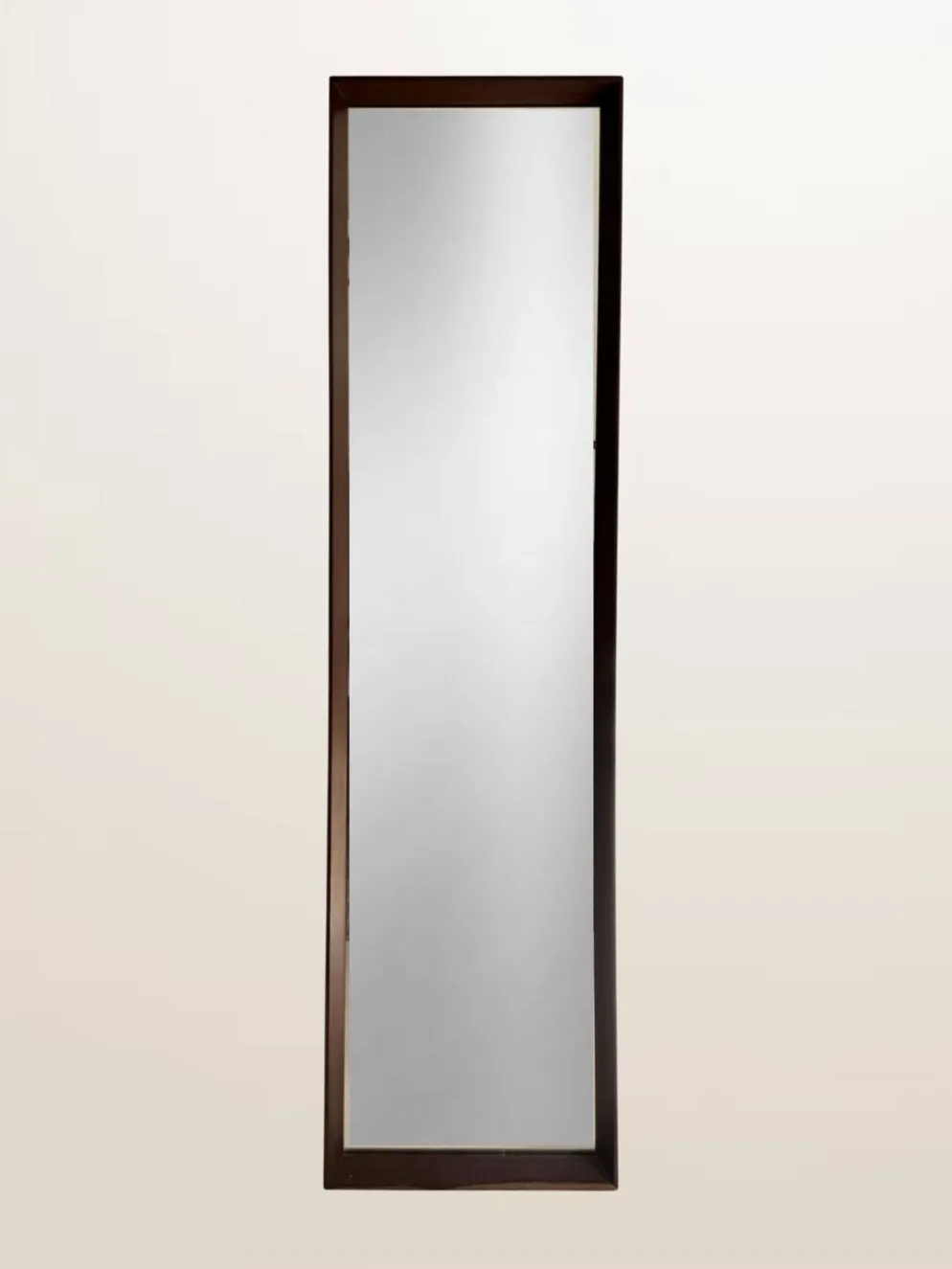 Miroir scandinave en teck — 123 x 32 cm