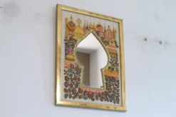 Miroir scandinave tissé 1970