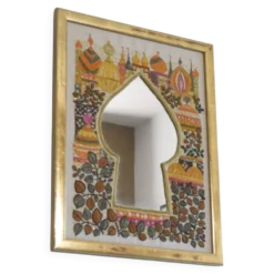 Miroir scandinave tissé 1970
