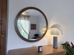 Miroir scandinave XL, 94 cm, années 1960