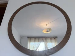 Miroir scandinave XL, 94 cm, années 1960
