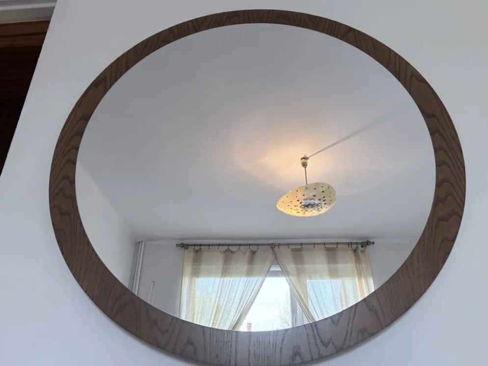 Miroir scandinave XL, 94 cm, années 1960