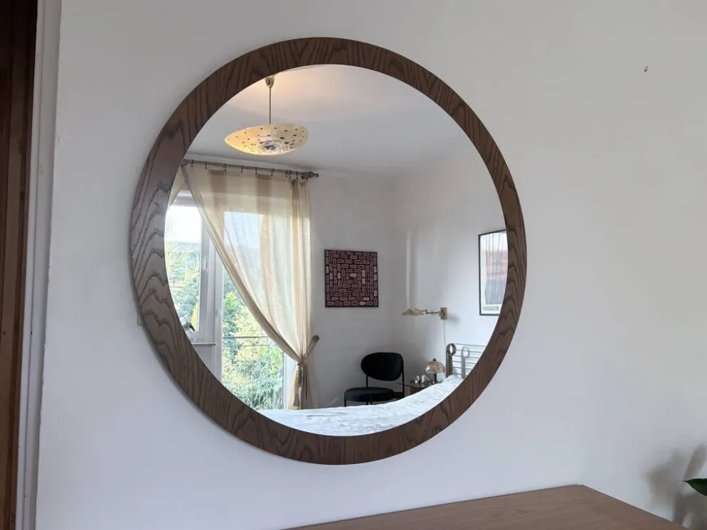 Miroir scandinave XL, 94 cm, années 1960