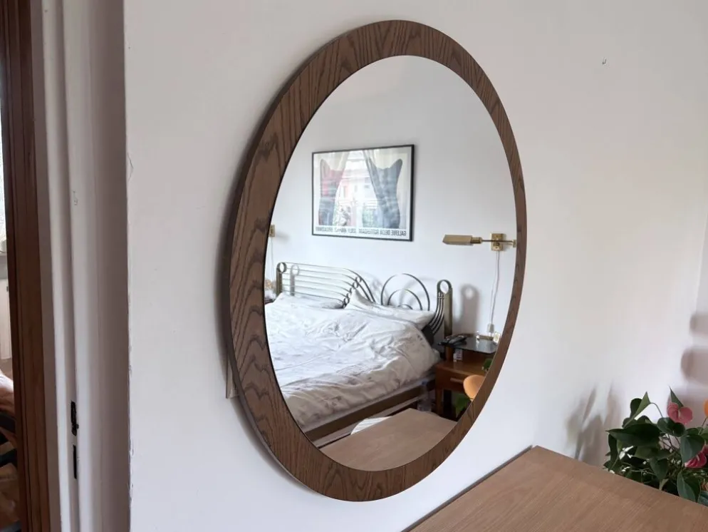 Miroir scandinave XL, 94 cm, années 1960