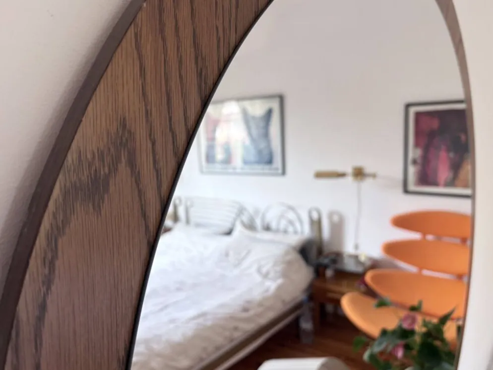 Miroir scandinave XL, 94 cm, années 1960