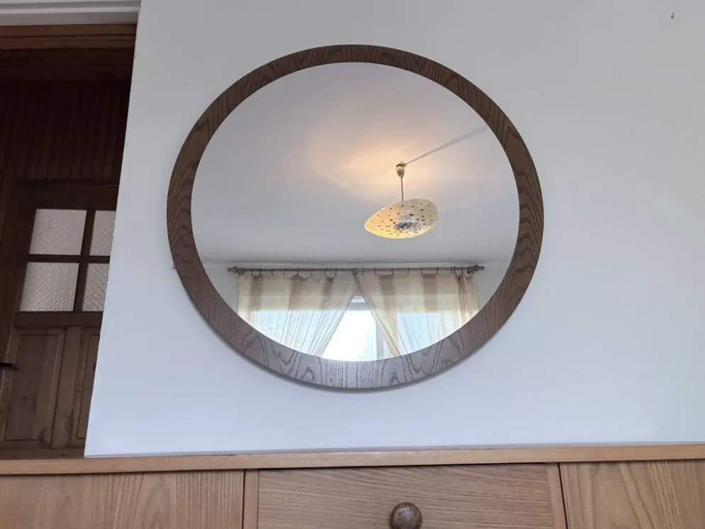 Miroir scandinave XL, 94 cm, années 1960