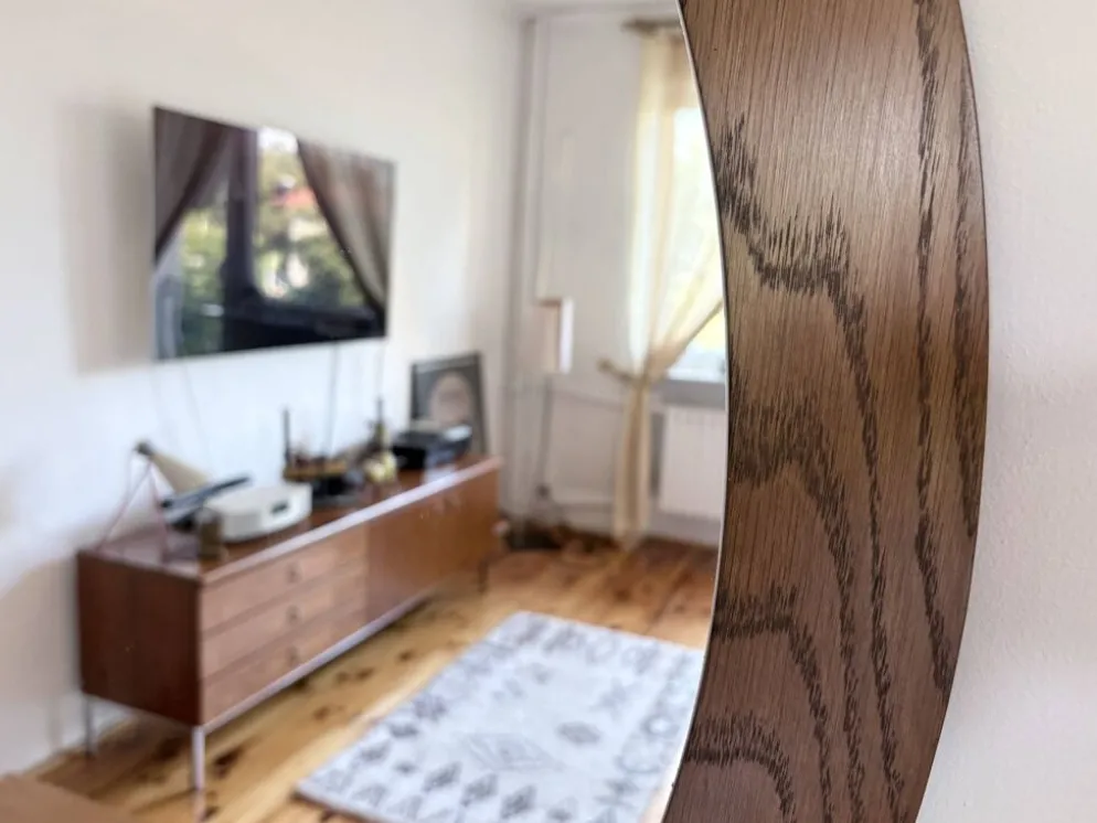 Miroir scandinave XL, 94 cm, années 1960