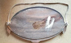 Miroir sculpté en bois Art Nouveau France 1920 forme ovale