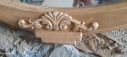 Miroir sculpté en bois Art Nouveau France 1920 forme ovale