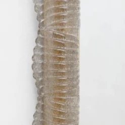 Miroir sculptural rétro moderne italien rétroéclairé en verre de Murano et laiton