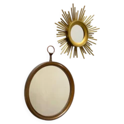 MIROIRS Dorés SOLEIL Vintage