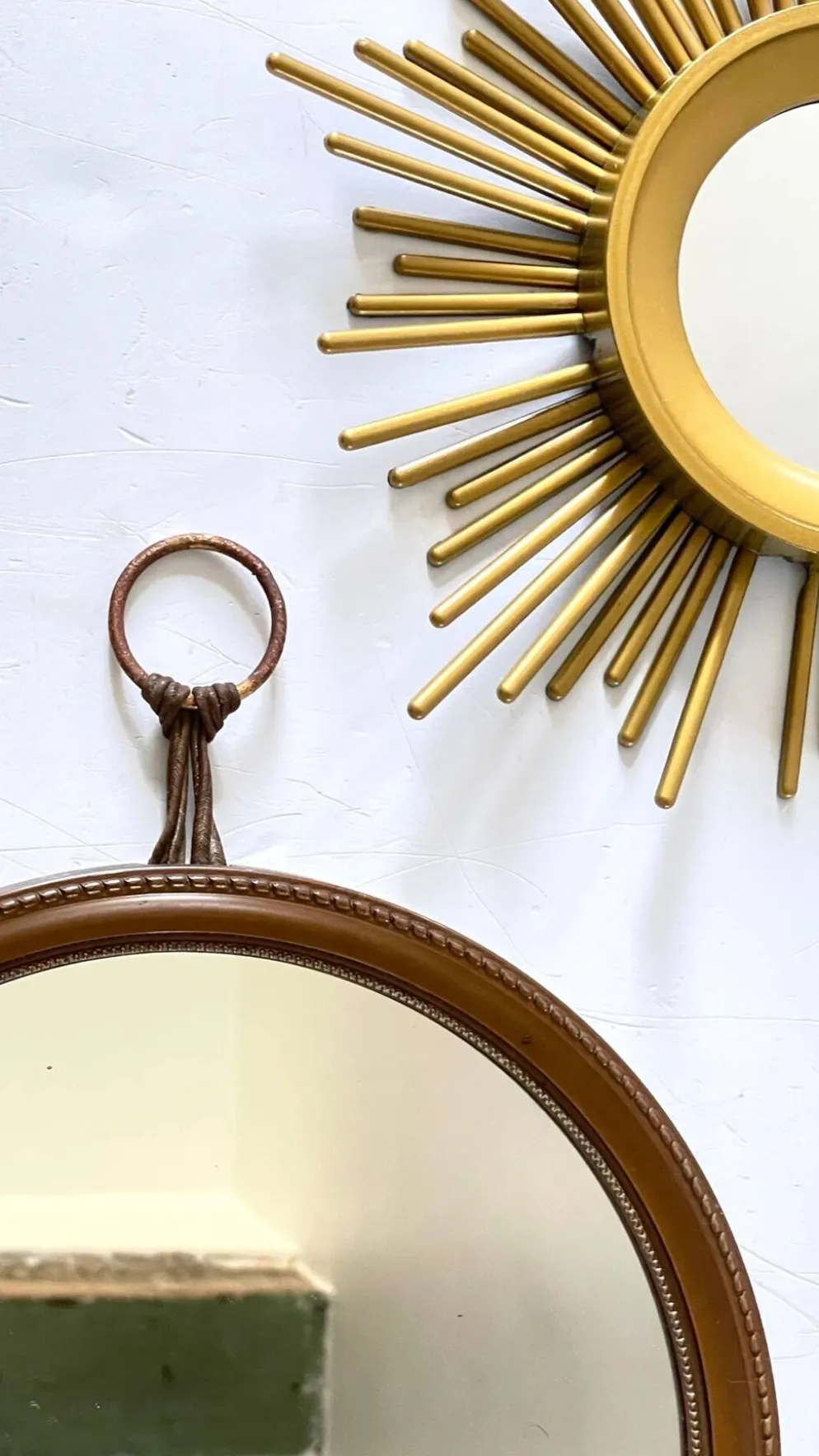 MIROIRS Dorés SOLEIL Vintage