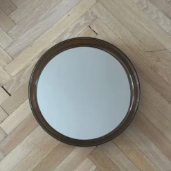 Miroir 70’s en plastique fumé