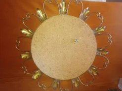 Miroir Soleil Convexe Vintage par Deknudt – Style Hollywood Regency – Année