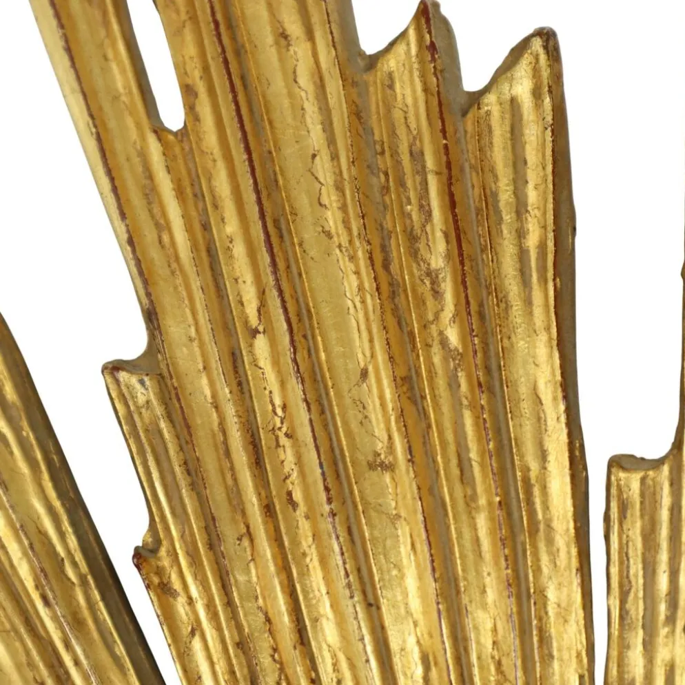 Miroir soleil Deknudt en bois doré des années 60, 69 cm