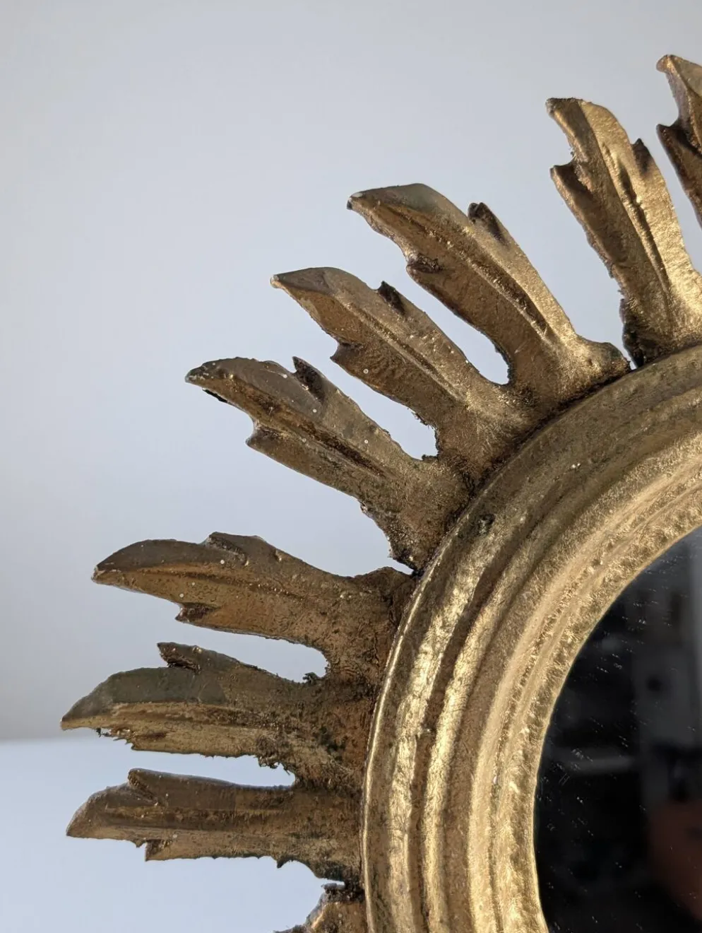 Miroir soleil doré, années 1960