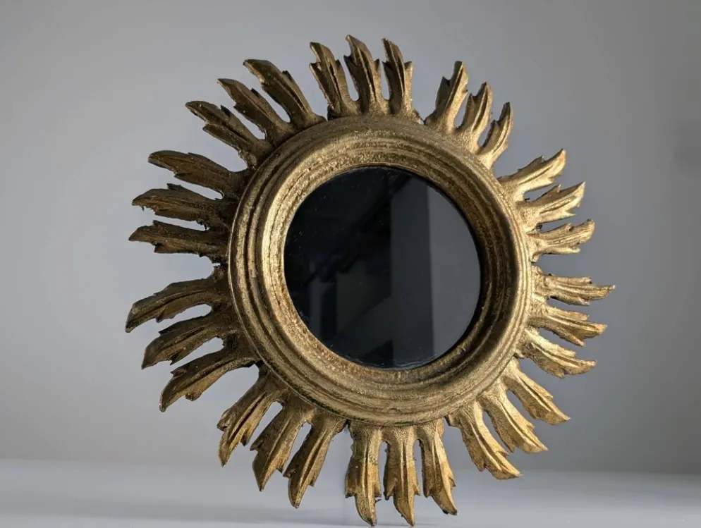 Miroir soleil doré, années 1960