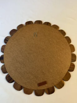 Miroir soleil fleur en bois, style vintage