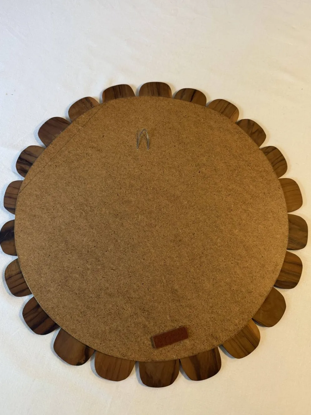 Miroir soleil fleur en bois, style vintage