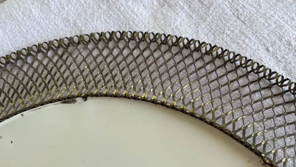 miroir soleil italien en mailles dorées 1960 dlg Ponti