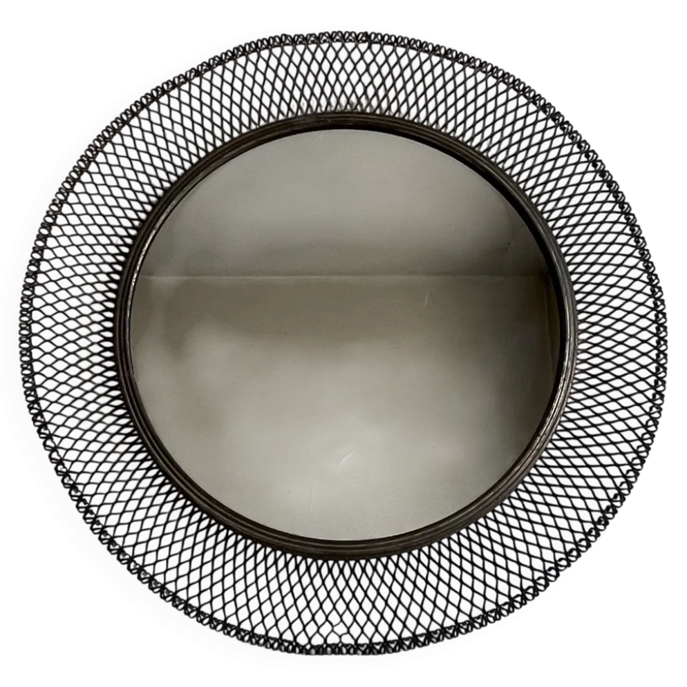 miroir soleil italien en mailles dorées 1960 dlg Ponti