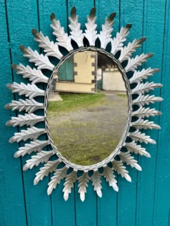 Miroir soleil Sunbunst vintage métal 1960