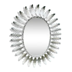 Miroir soleil Sunbunst vintage métal 1960